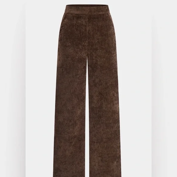 Commense Mid Waist Wide Leg Velvet Pants-NWT-M - Picture 1 of 4